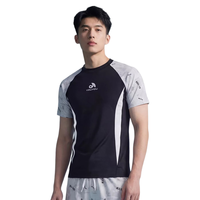 佑游 男士分体泳衣套装 黑白两件套 3XL