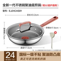 88VIP：苏泊尔 不锈钢平底锅家用火红点聚油不粘锅
