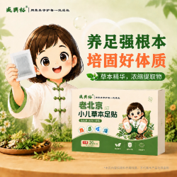 盛兴裕 老北京儿童足贴清热去上焦火热通中焦淤堵咽喉肿痛调艾草养