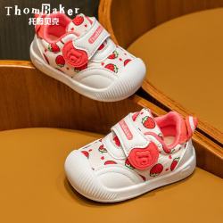 ThomBaker 学步鞋男女宝宝鞋子  红色草莓 （春秋款） 19 内长14cm(适合脚长13.5cm)