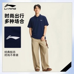 李宁 运动POLO衫男士2026夏季健身潮流百搭翻领商务透气凉爽上衣