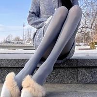 型百丽 女神哑光天鹅绒连裤袜防勾丝灰丝烟灰高级日系miu风防掉档打底裤