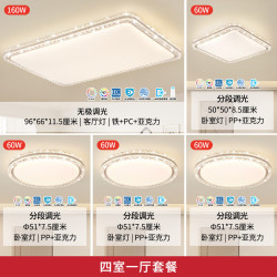 雷士 LED吸顶灯全光谱护眼客厅大灯大尺寸简约全屋套餐 悦岚四室一厅