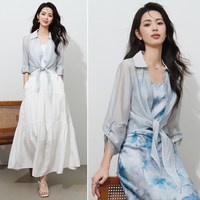 移动端、88VIP：晚白 莱赛尔醋酸轻薄清爽防晒穿搭衬衫女2026夏宽松薄款空调衫