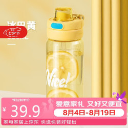 cille 希乐 XL-2521-650 Tritan塑料水杯大容量户外便携吸管直饮杯 650ml