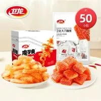 卫龙 魔芋爽辣条组合 50小包 约500g（送30包大刀肉）