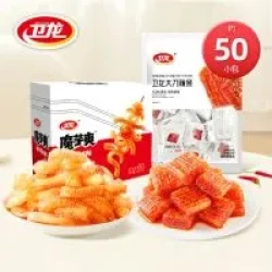 卫龙 魔芋爽辣条组合 50小包 约500g（送30包大刀肉）