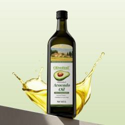 OLIVOTTOIL 欧莉佰丽 牛油果油1L 低温压榨儿童热炒食用油酪梨油鳄梨油高烟点