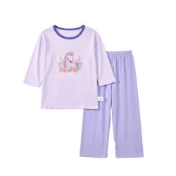 Hodo 儿童睡衣纯棉家居服男7A抗菌睡衣套装