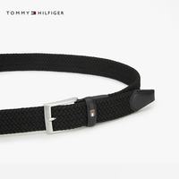 TOMMY HILFIGER 26秋季新款 金属小标针扣式弹力编织腰带