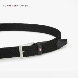 TOMMY HILFIGER 26秋季新款 金属小标针扣式弹力编织腰带
