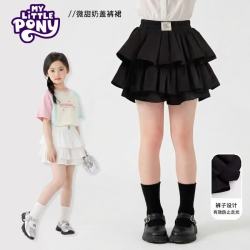 小马宝莉 女童裙裤2026夏季新款女孩蛋糕裙  黑色 110