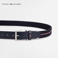 TOMMY HILFIGER 【七夕礼物】 26春夏 双面用皮革拼接弹力编织腰带皮带