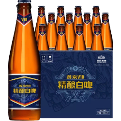 燕京啤酒 V10精酿白啤高端特制整箱啤酒426ml*12瓶