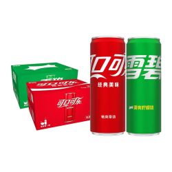 可口可乐 经典330ml*20罐+雪碧经典330ml*20罐