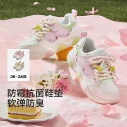 巴拉巴拉 儿童板鞋女童休闲鞋小童中大童青少年运动鞋魔术贴春秋款儿童鞋