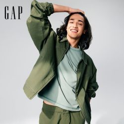 Gap 刺绣logo 男士翻领外套