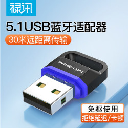 禄讯 usb蓝牙适配器 5.1免驱电脑笔记本外置音响蓝牙接收发射器 1个