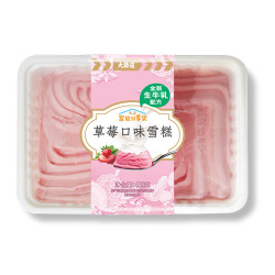 大桥道 家庭装冰淇淋大桶冰激凌 雪糕 草莓味 450g