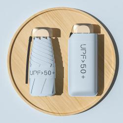 太阳伞小巧便携晴雨两用遮阳伞防晒防紫外线五折超轻卡片伞