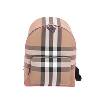 BURBERRY 自营BURBERRY博柏利双肩背包经典纺织格纹装饰拉链配口袋春季新款