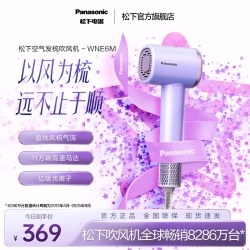Panasonic 空气发梳吹风机 高速负离子吹风筒 负离子水润护发 大功率速干不伤头发 家用送男女朋友WNE6M 礼盒装