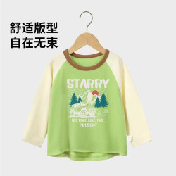 迷你木木屋 宝宝长袖T恤秋冬纯棉衣服男童打底衫女童上衣秋装童装