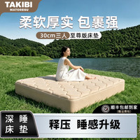 塔吉比 充气床垫TPU30拉丝自动气垫床单双人睡垫加高加厚露营弹丝空气床 三人+零压床笠+无刷泵