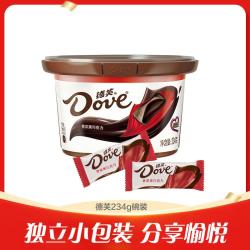德芙 丝滑牛奶巧克力234克碗装香浓黑巧白巧休闲零食品喜糖果节日送礼