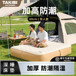 塔吉比 拉丝充气床垫打地铺专用床帐篷深睡垫加高加厚全自动气垫床TPU40 双人+DC12V气泵