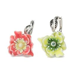 Acne Studios 涂绘花卉不规则大圈耳环