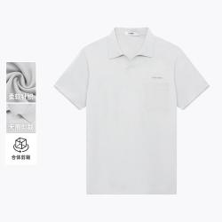 莱克斯顿 春夏季商务休闲纯色T恤男式短袖polo领柔软针织衫
