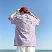 名创优品 2026新款短袖印花T恤夏纯棉男士夏季宽松大码半袖T恤男新款