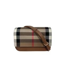 BURBERRY 英伦格子翻盖单肩斜挎包