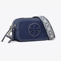 TORY BURCH 品牌Logo标志可调节拆卸肩带纺织面料男女同款斜挎单肩包
