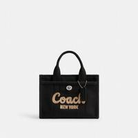 COACH Cargo 20 草书标志刺绣帆布拼罗缎 女款单肩斜挎手提包