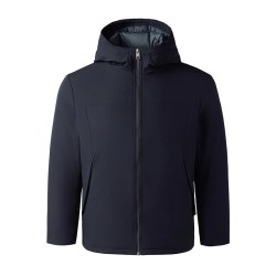 雅格狮丹 秋冬新品时尚男保暖白鹅绒羽绒服Q50J7EM041