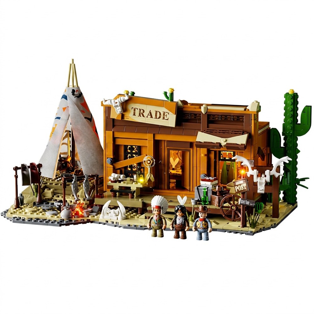 Lumibricks 灯搭 老西部系列 14018 边境兽皮贸易站