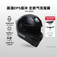 AGV K1S摩托车头盔机车骑行全盔3C广角通风透气夏男女哑黑L(57-58)