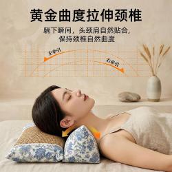 SHIZHU荞麦枕头 夏季藤席枕 三角颈椎枕 组合枕荞麦面包枕+三角枕