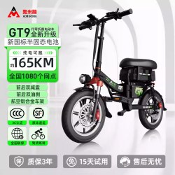 奥米融 GT9代驾专用电动折叠车超轻便携电动车自行车半固态电瓶车