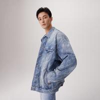 Levi's 李维斯春夏男士涂鸦满印牛仔外套0016Y