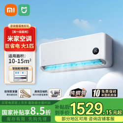 小米 巨省电 大1匹空调新一级能效 26款 家用卧室壁挂机 双排蒸发器 26GW-PG10/N1A1 省电静音