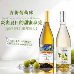 玛佐 法国进口青梅葡萄+柠檬葡萄干甜双支750ml 两瓶