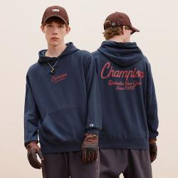 Champion 春夏男女同款印花logo连帽卫衣长袖休闲大口袋
