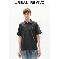 UR UR男装立体刺绣衬衫领POLO衫
