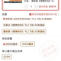 REMAX RPP-108 移动电源 Type-C 22.5W 10000毫安