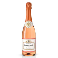 尤尔夏森 天然型高泡起泡酒 半干型葡萄酒 法国原瓶进口红酒750ml 桃红起泡葡萄酒