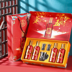 五粮浓香 浓香型 45度 145mL 4瓶 五味人生 小酒礼盒