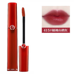 ARMANI beauty 阿玛尼(ARMANI)唇釉显色复古口红唇彩6.5ml 臻致丝绒哑光 液体唇膏 415号成熟烂番茄